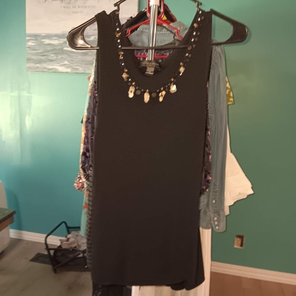 Cable & Gauge Black Knit Top
